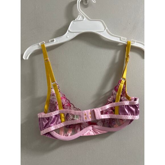FOR LOVE AND LEMONS Floral Pink Bra - Picture 5 of 5